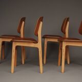 Model 155 Shell Chairs by Børge Mogensen for Søborg Møbelfabrik. Denmark