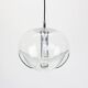 Large transparent glass ceiling light by Koch & Lowy, Peill & Putzler, Germany, 1970.