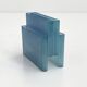 Transparent blue magazine rack by Giotto Stoppino for Kartell, 1970