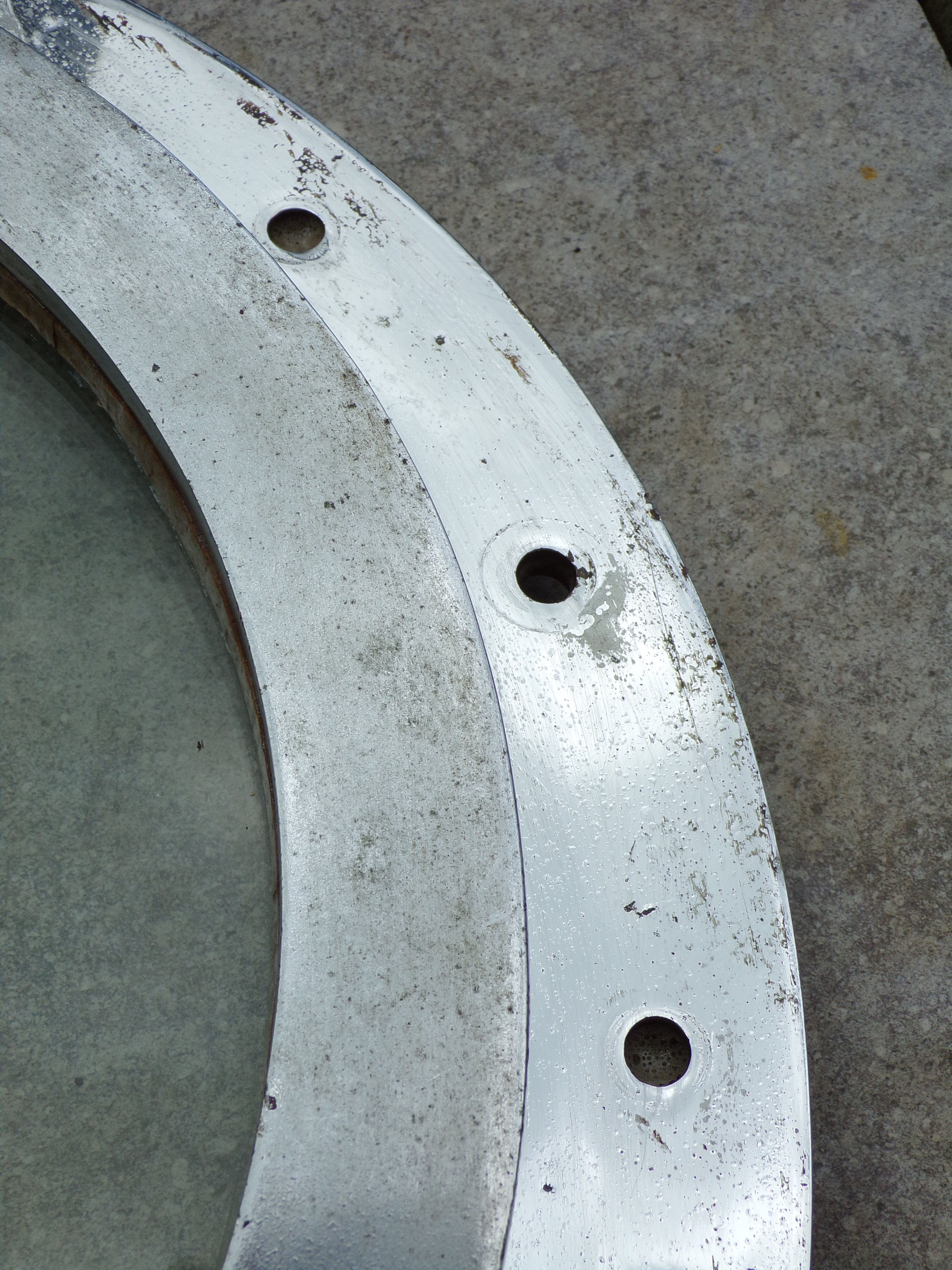 Old boat window in chrome bronze Ø40cm