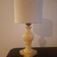 Vintage alabaster lamp with ecru shade – unique piece