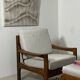 Danish teak armchair and ottoman, 1960s