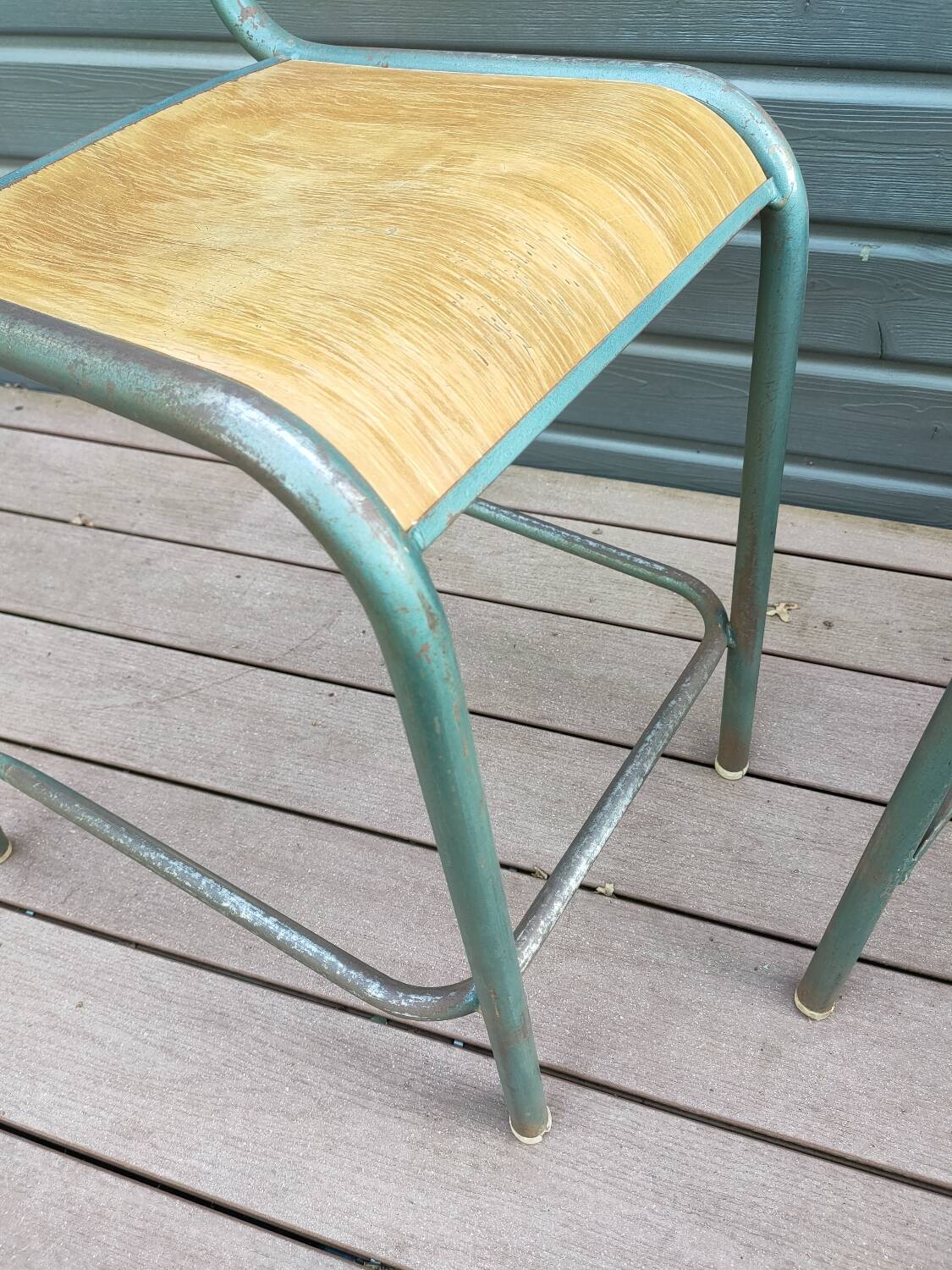 Lot de 10 chaises hautes d'école Mullca