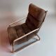 Pixi armchair by Gillis Lundgren for IKEA in chrome and brown velvet, 1974