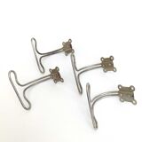4 vintage metal wire hooks