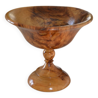 Coupe sur pied en bois d'olivier