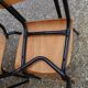 6 chaises d'école en métal noir et bois