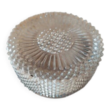 Round ceiling light in the shape of a sun, 1950s glass, vintage.