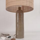 Lampe grès et rabane
