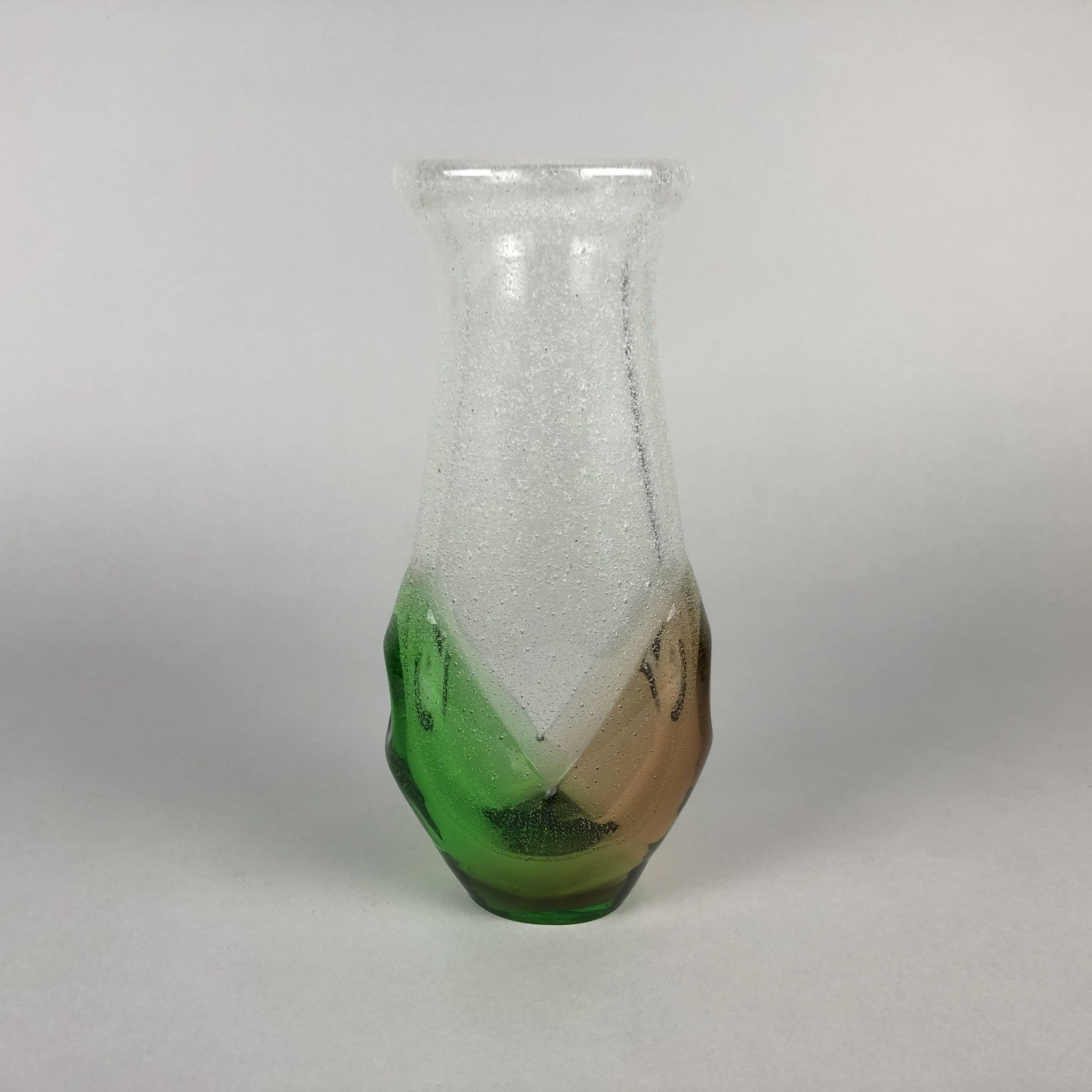 Glass vase designed by Frantisek Spinar for Skrdlovice glassworks, 1970's