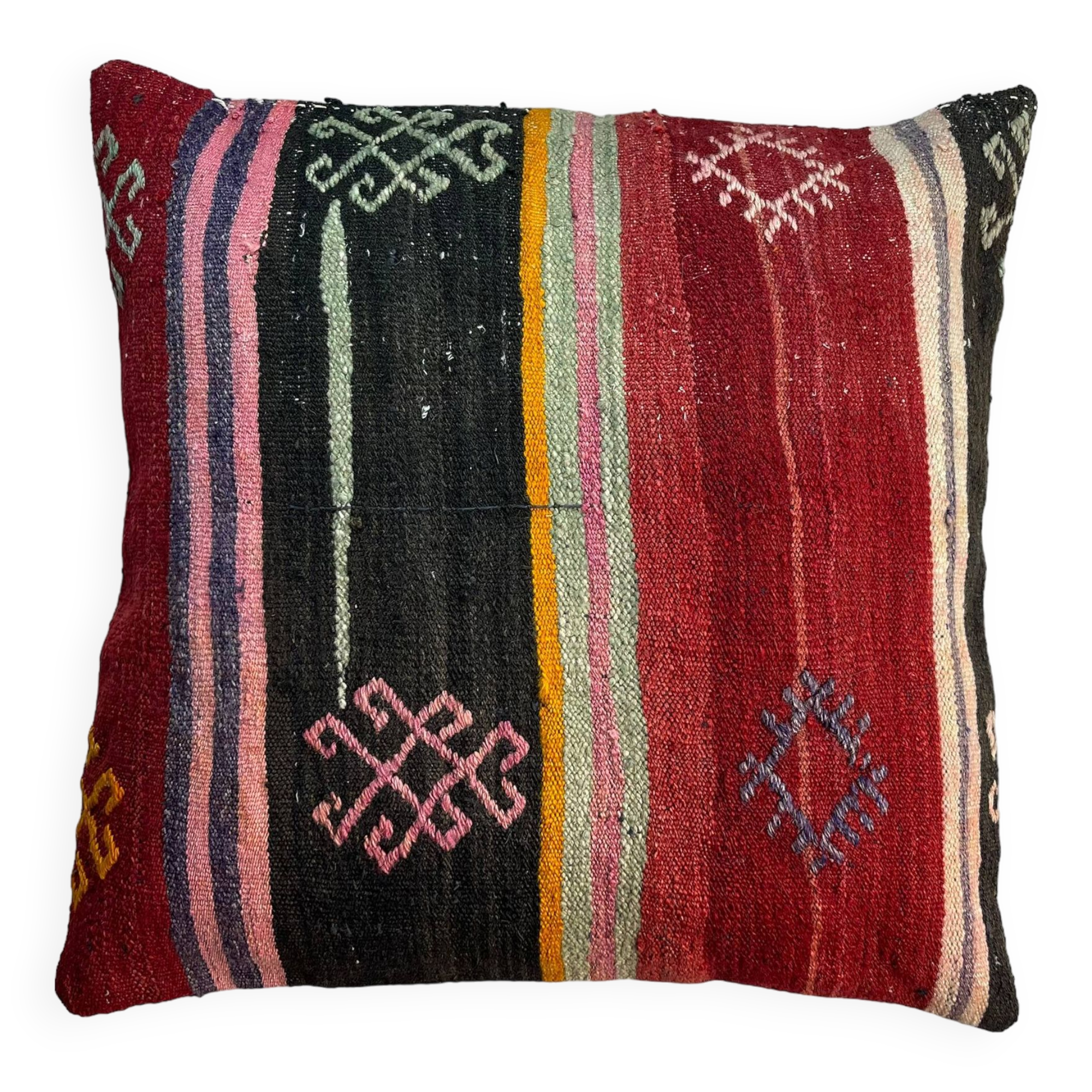 Housse de coussin Kilim turc vintage, 55 x 55 cm