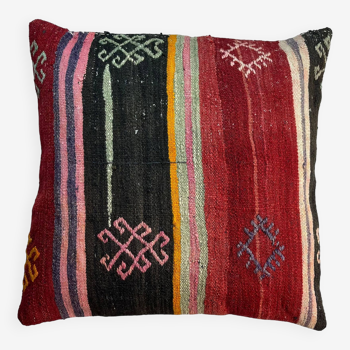 Housse de coussin Kilim turque vintage, 55 x 55 cm