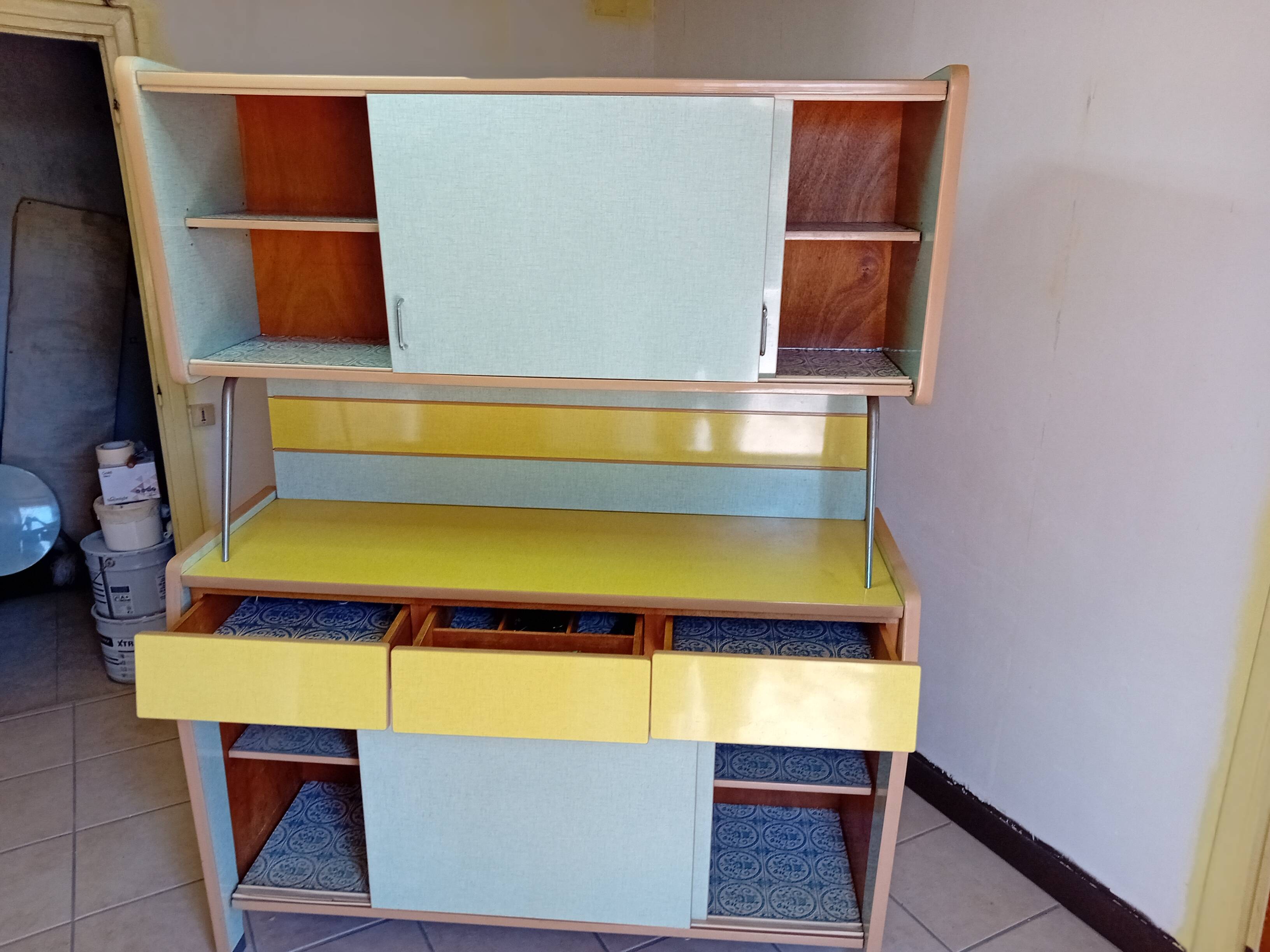 Buffet, two-tone sideboard, 1960s-70s