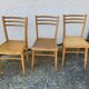 Set of 3 bistrot chairs 1950