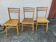 Set of 3 bistrot chairs 1950