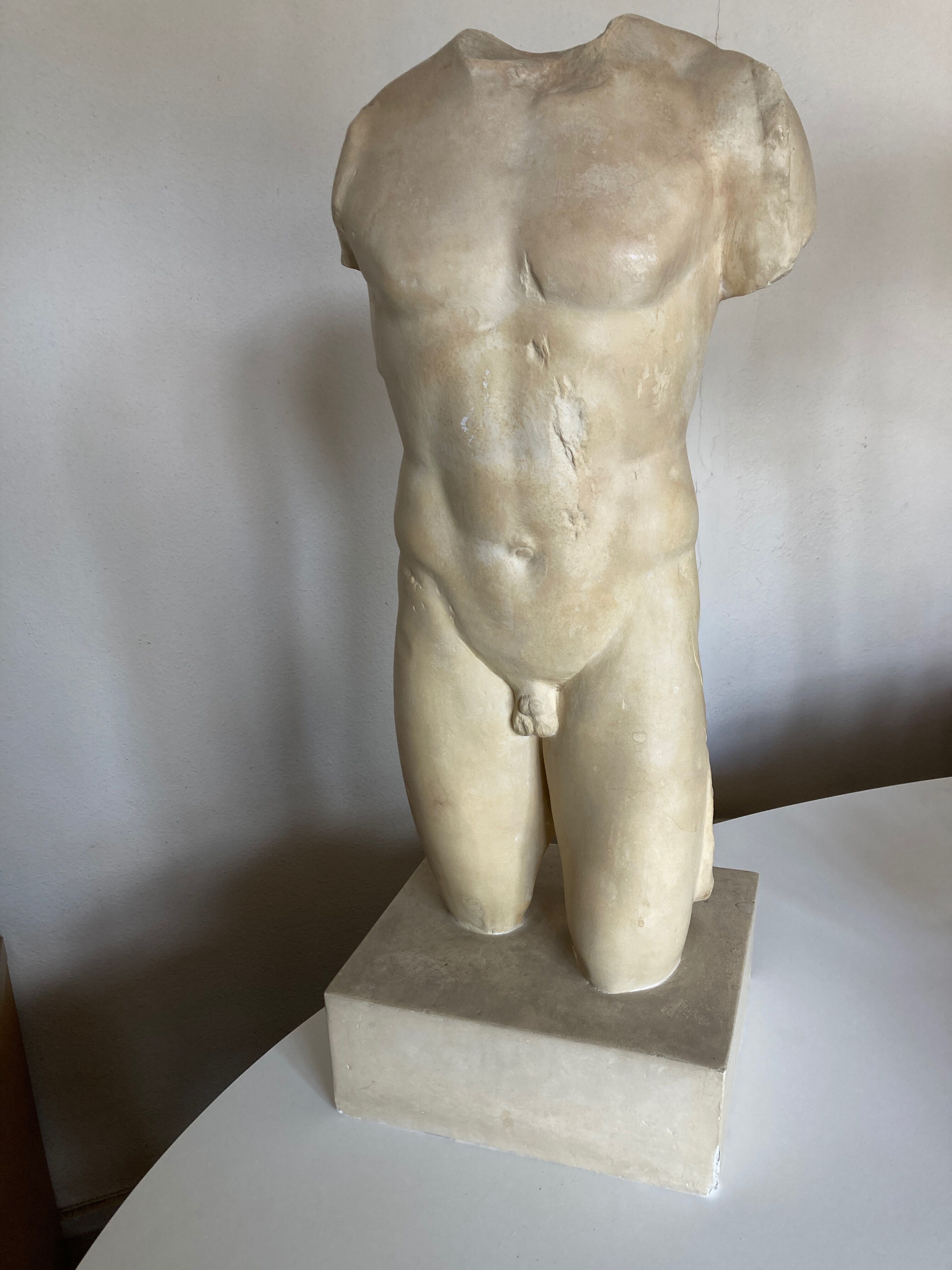Buste d'Héraclès nu en plâtre XXXL Le Louvre