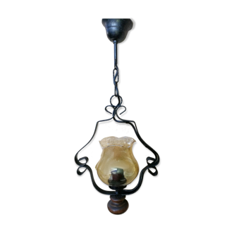 Lustre vintage forme lanterne