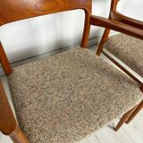 1950s Set of 2 Danish Teak Dining Chairs No. 56 by Niels O. Møller