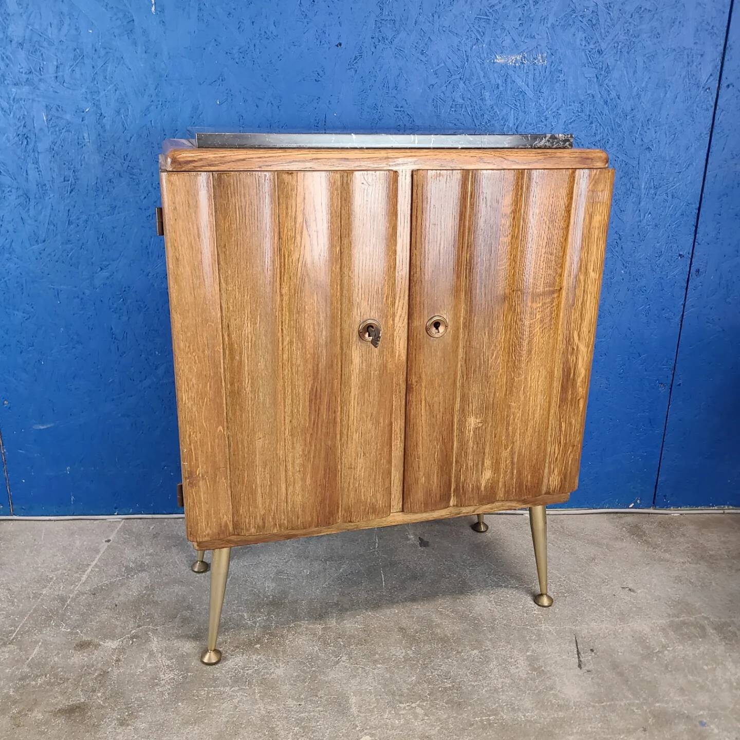 End table, vintage art deco bedside