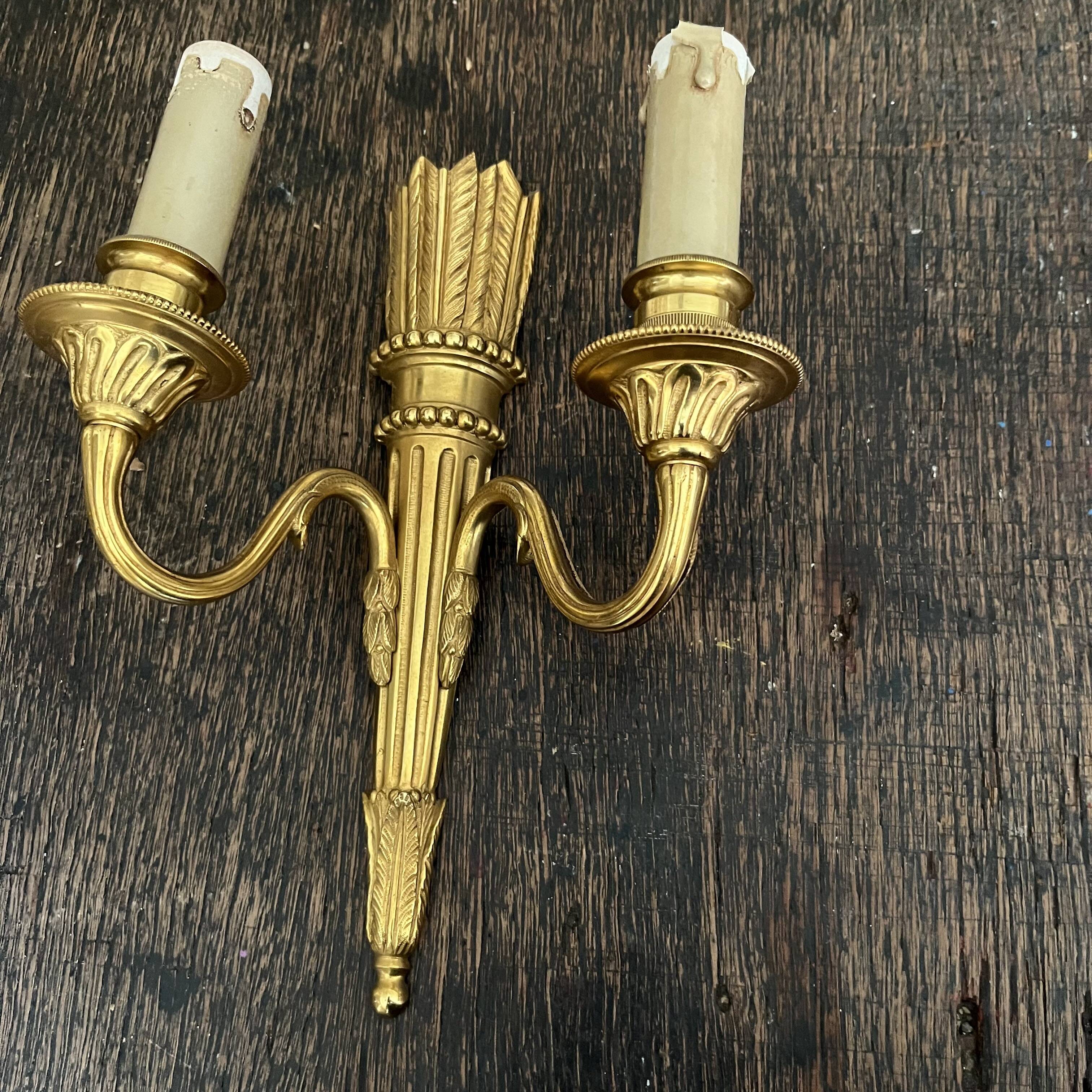 Pair of neo classic wall lights