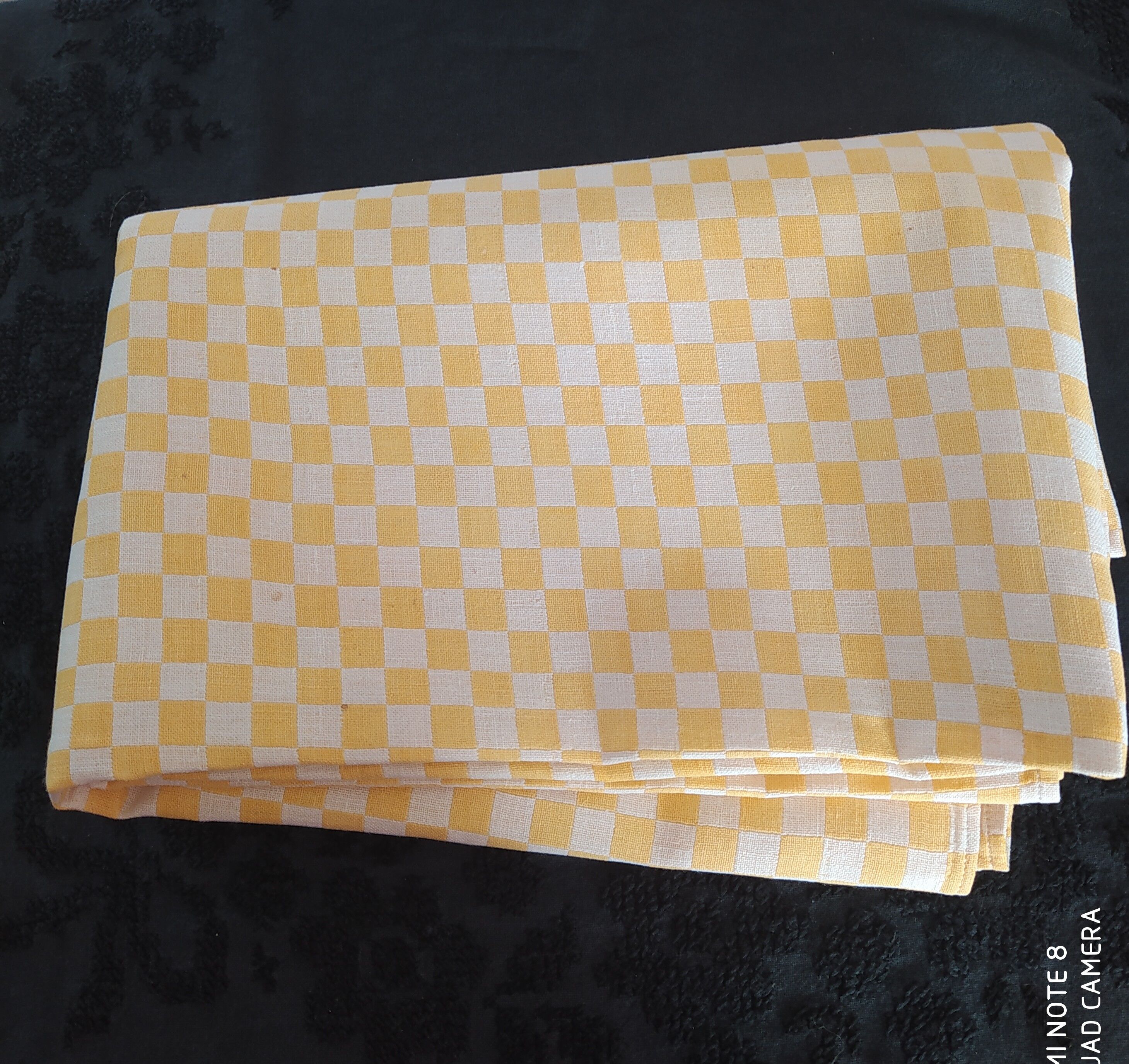 Rectangular vintage cotton tablecloth