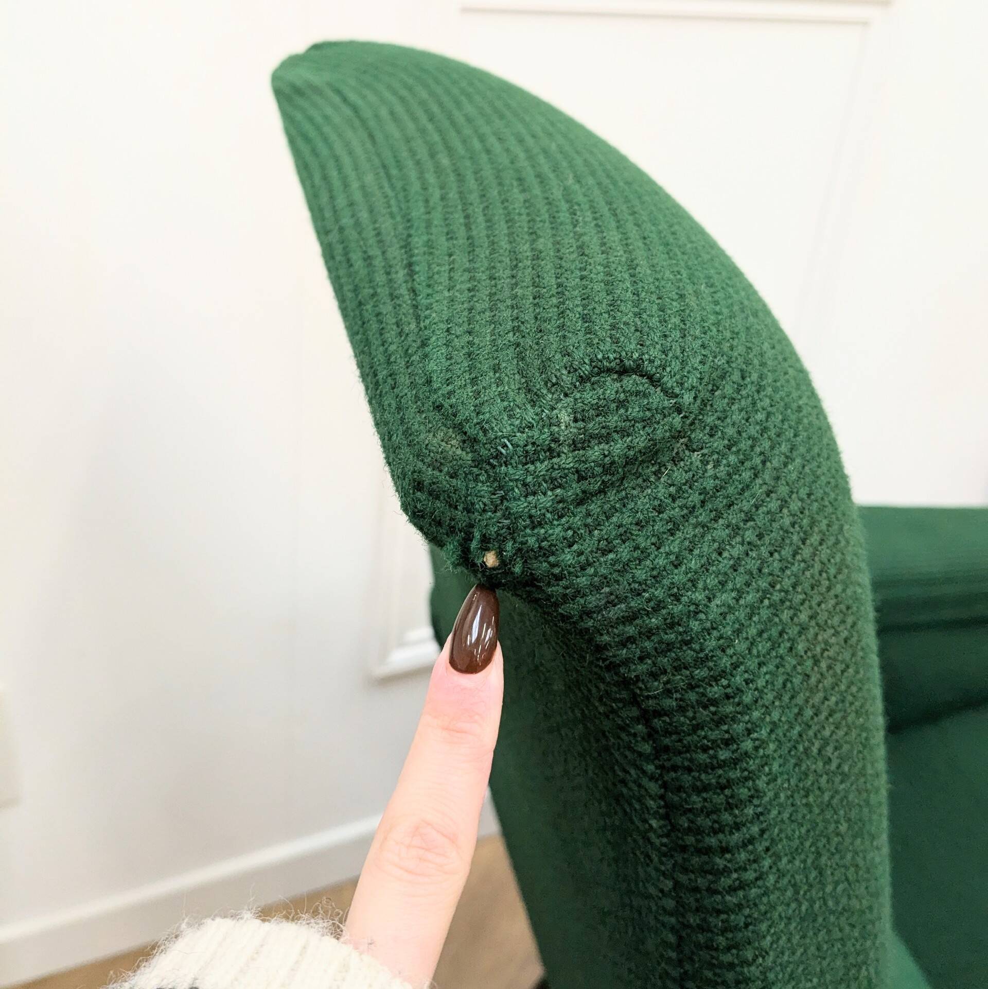 Green vintage armchair