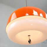 Rare XXL Orange Medusa Pendant Lamp from Guzzini, 1970s