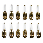 ROBJ 12 Art Deco Duck Knife Rests & 2 Gold Porcelain Salt Shakers