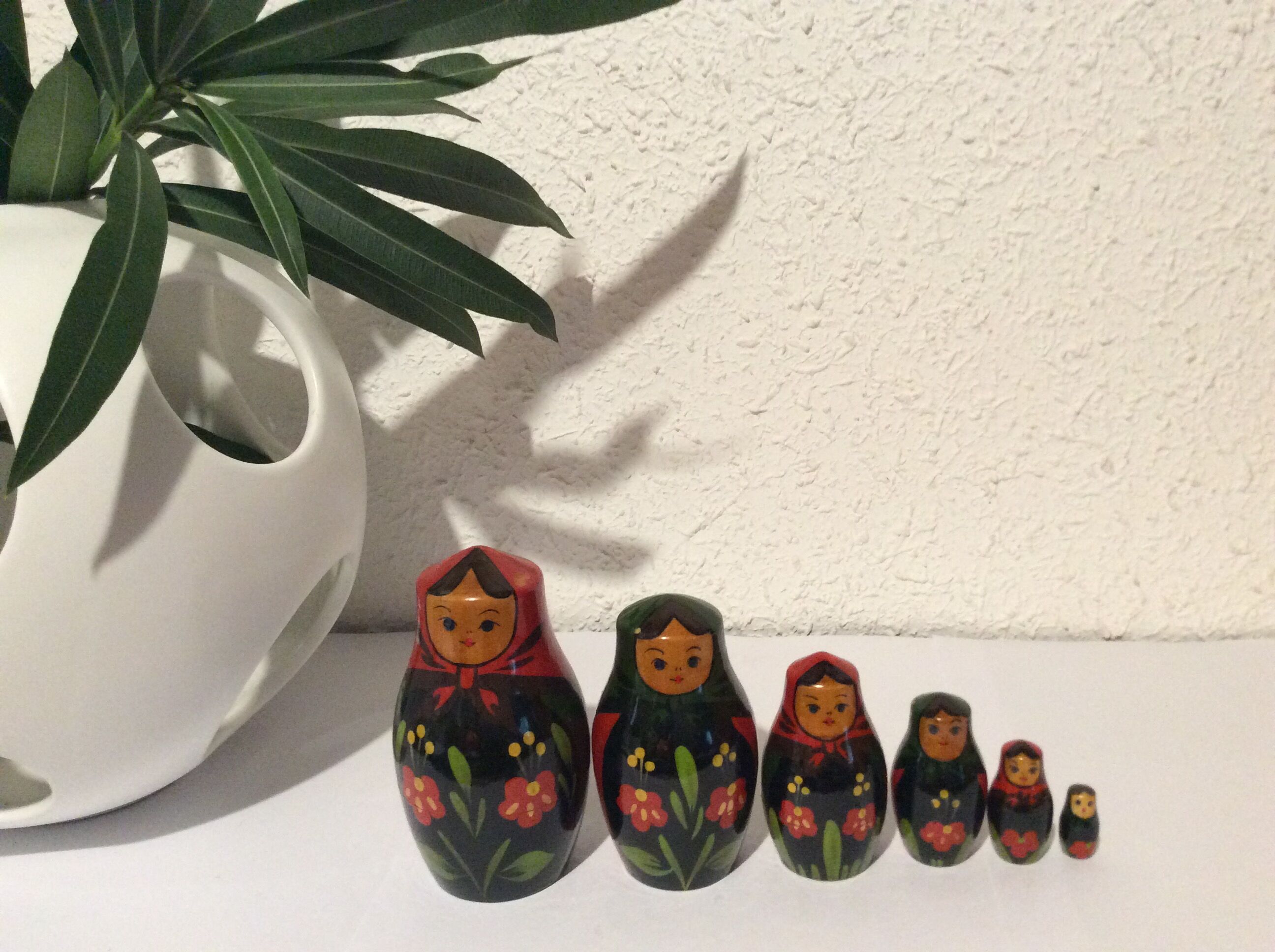 Vintage ancient Russian Matriochka dolls