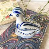 Porcelain bird, flower vase