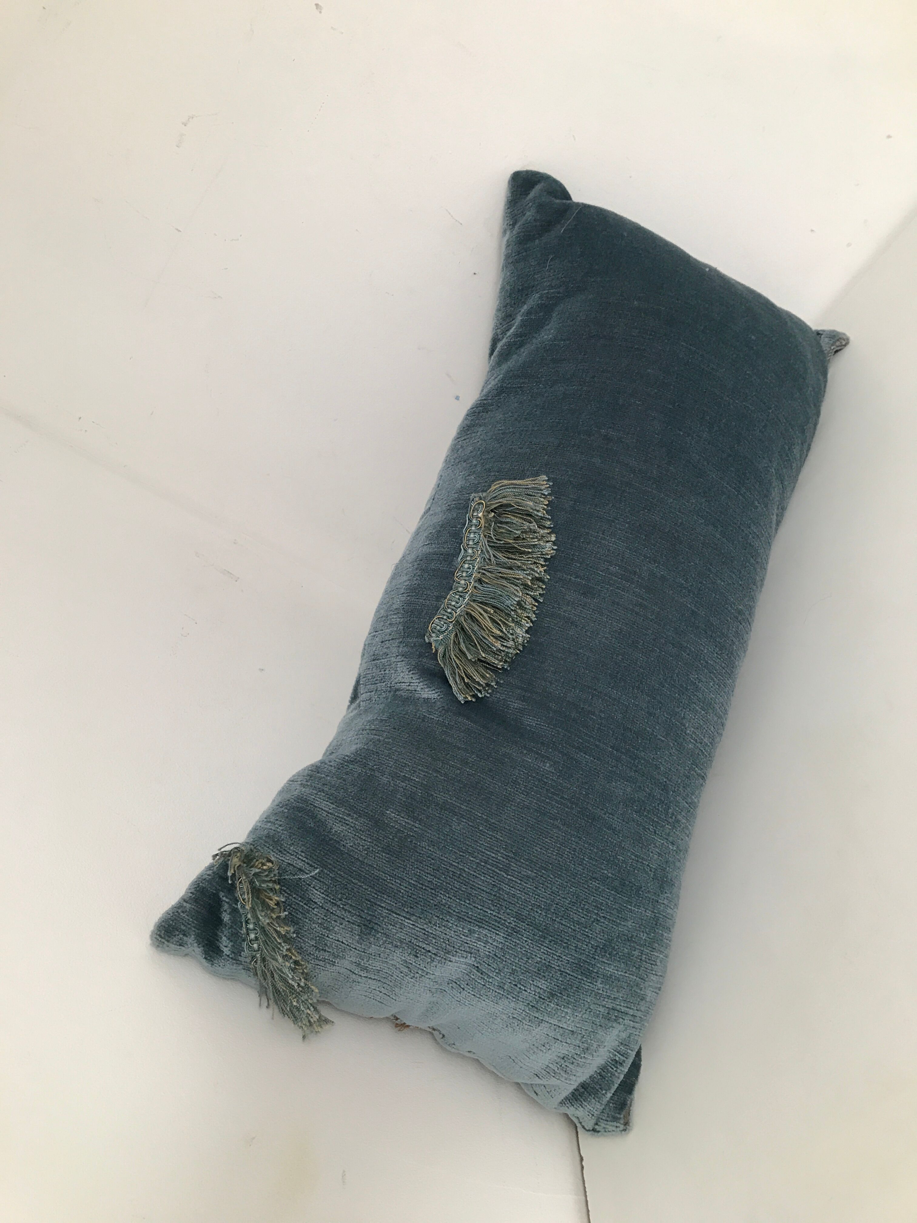 Vintage old velvet cushion