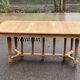 Renovated dining table in solid oak from the 19th century in Napoleon III style.