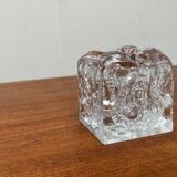 Mid-century glass candlestick by Kurt Wokan for Ingrid Glas, Germany, 1960s.