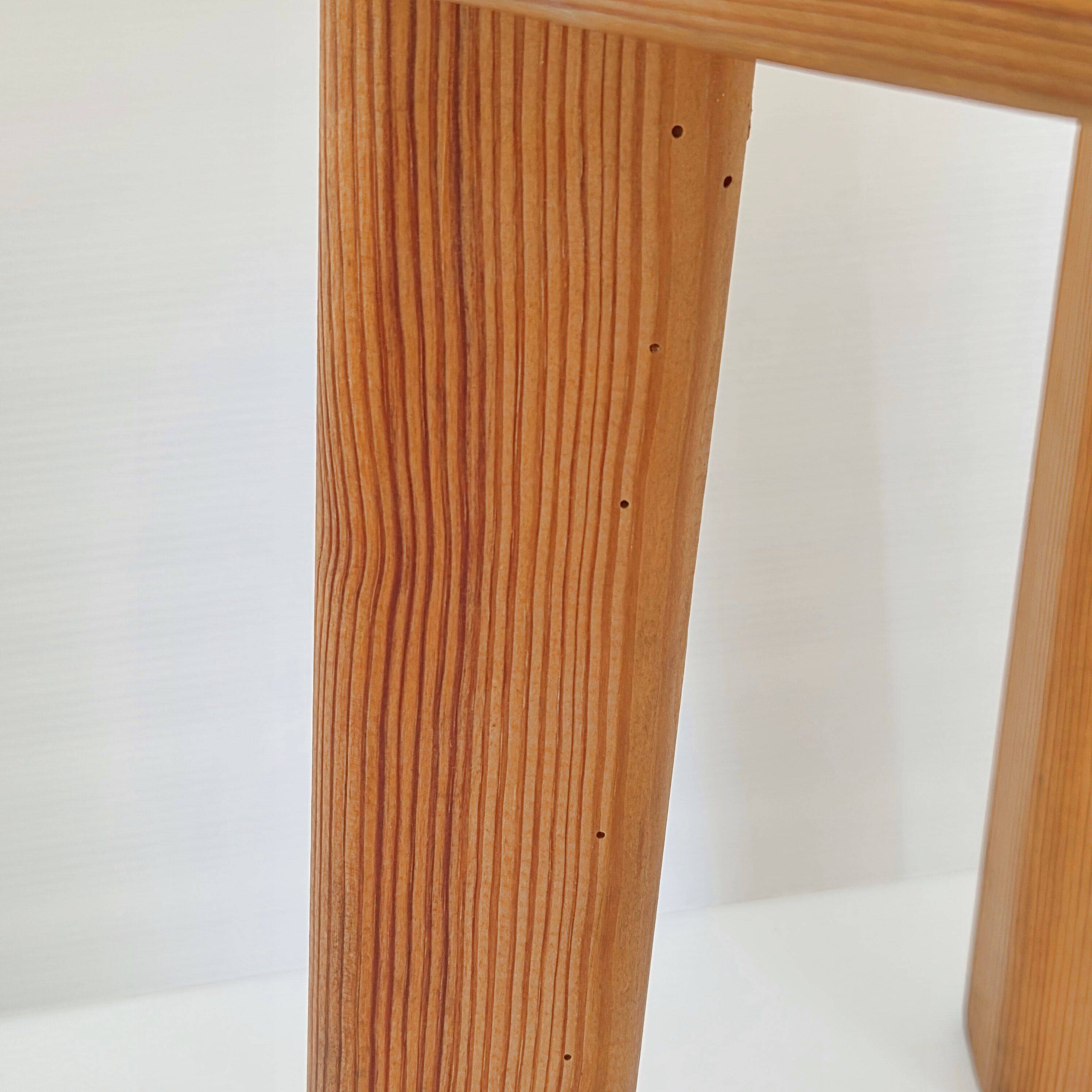 Vintage 1950s stool in pine by Olof Ottelin