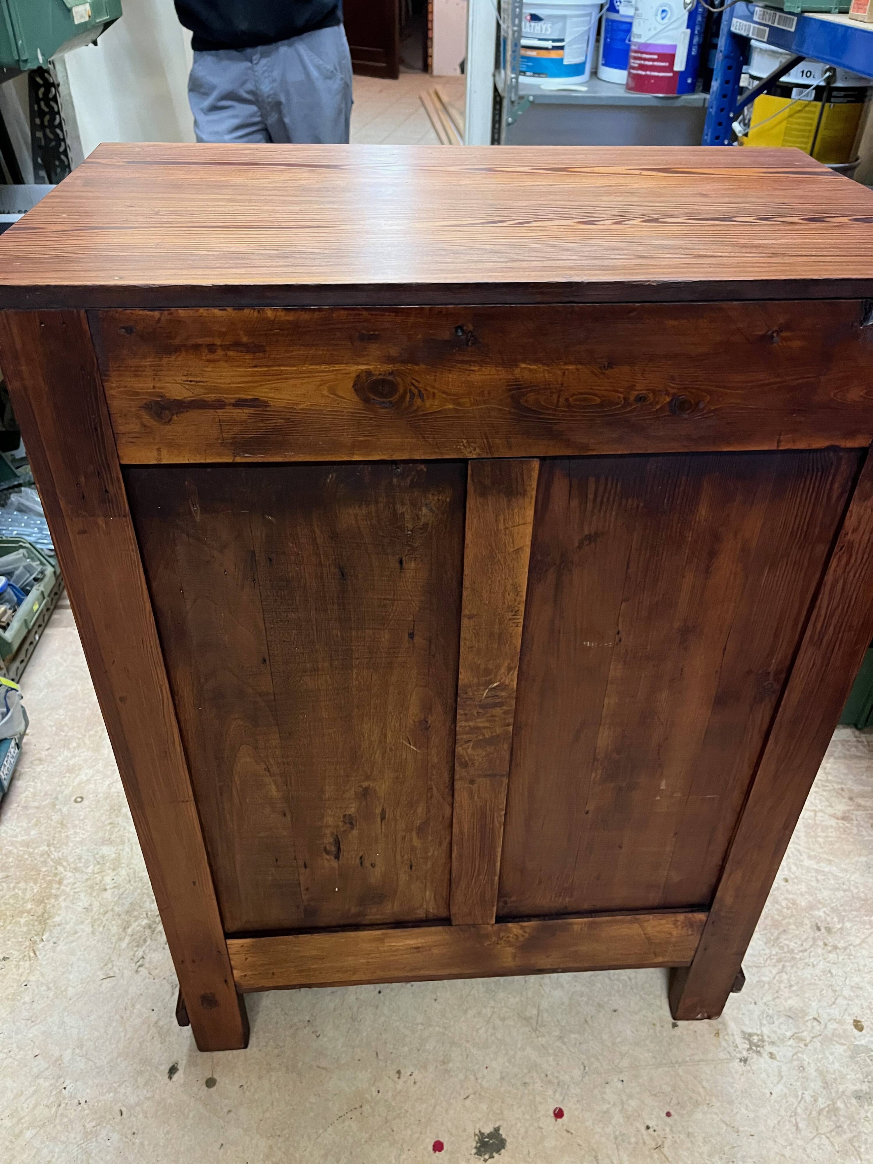 old children's wardrobe in fir