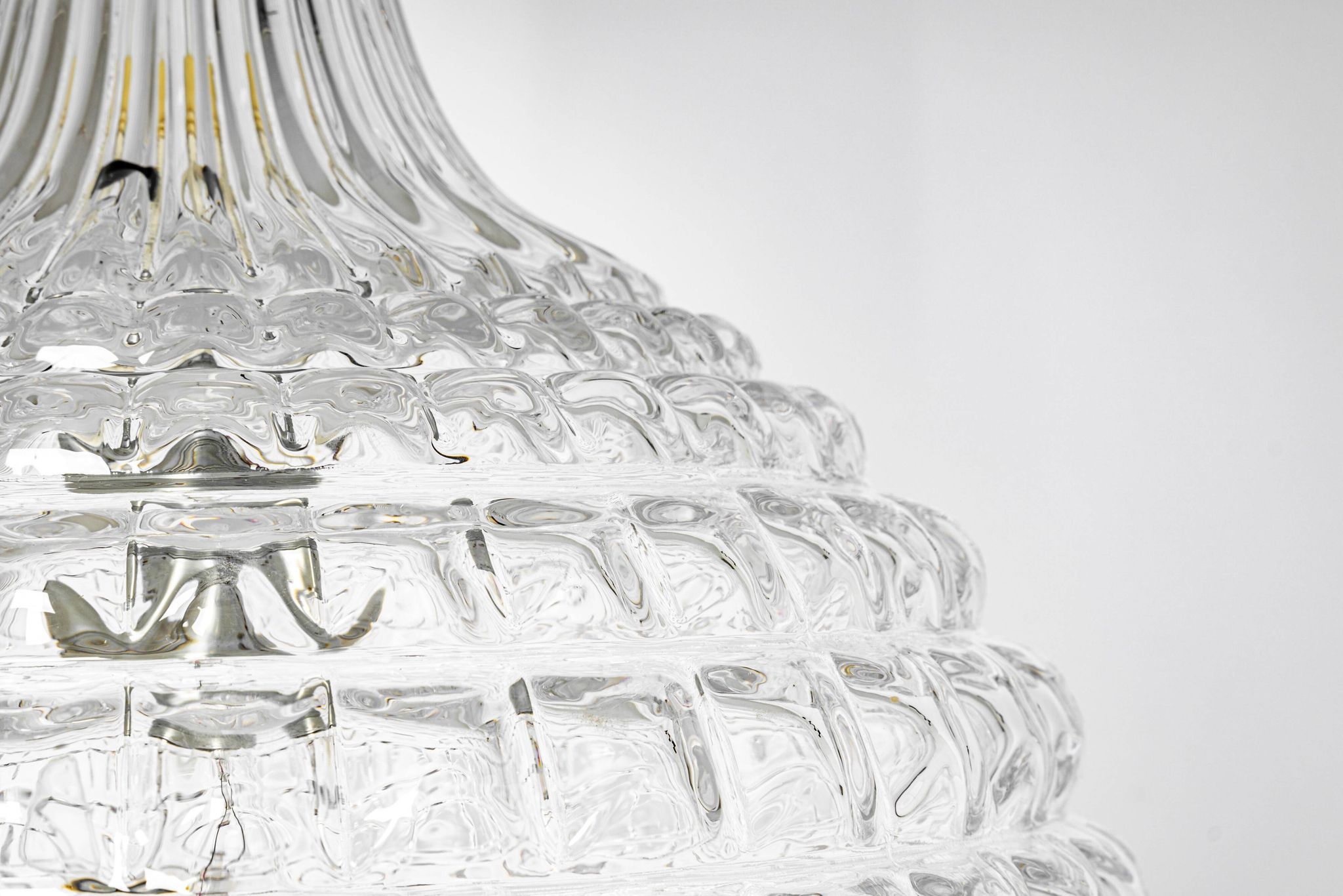 Stunning crystal glass pendant, Peill & Putzler, Germany, 1970s