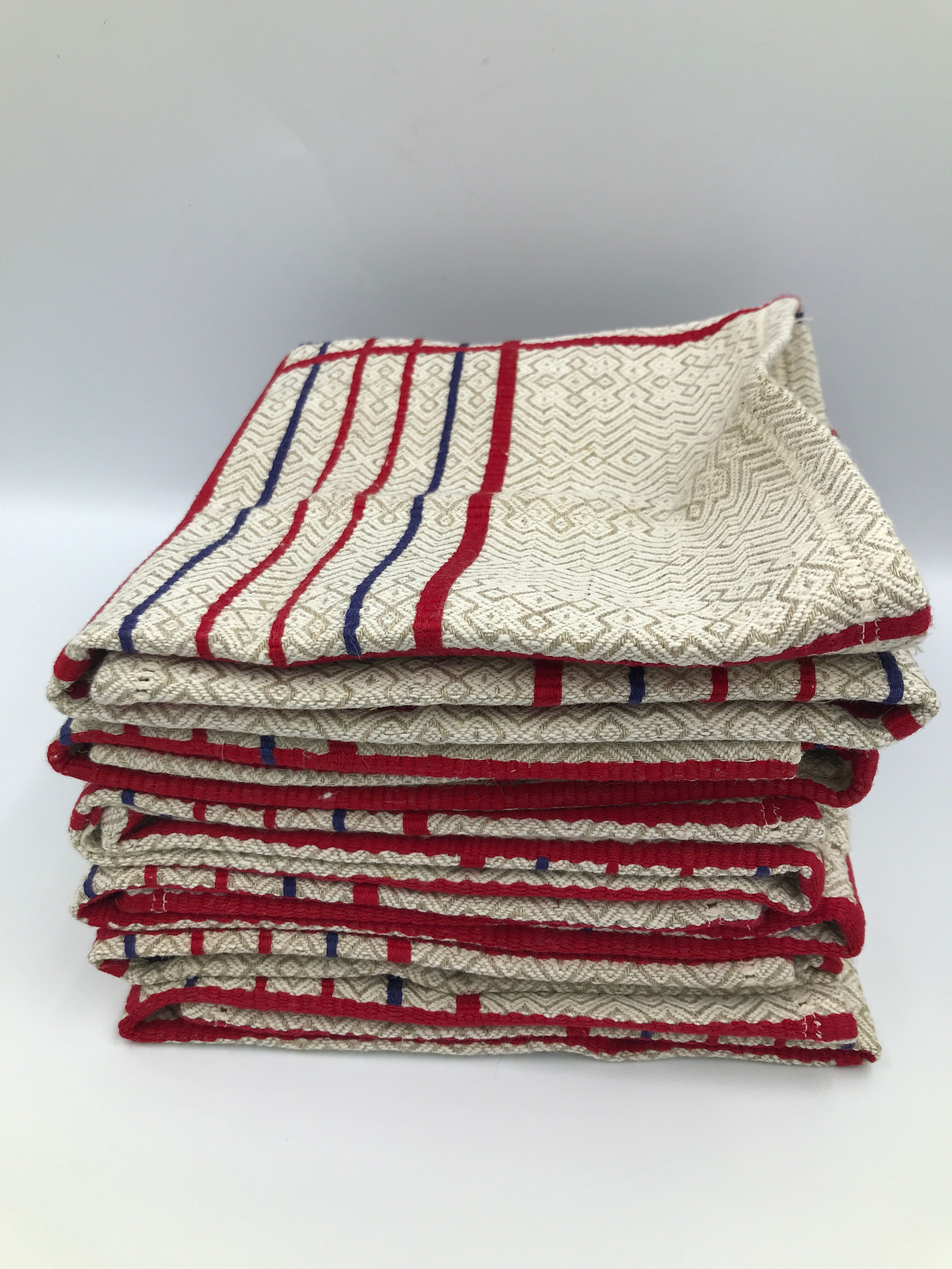 Nappe and 6 old cotton and linen towels