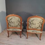 Louis XV-style armchair pair