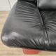 Red and black leather armchair by Nicoletti Salotti