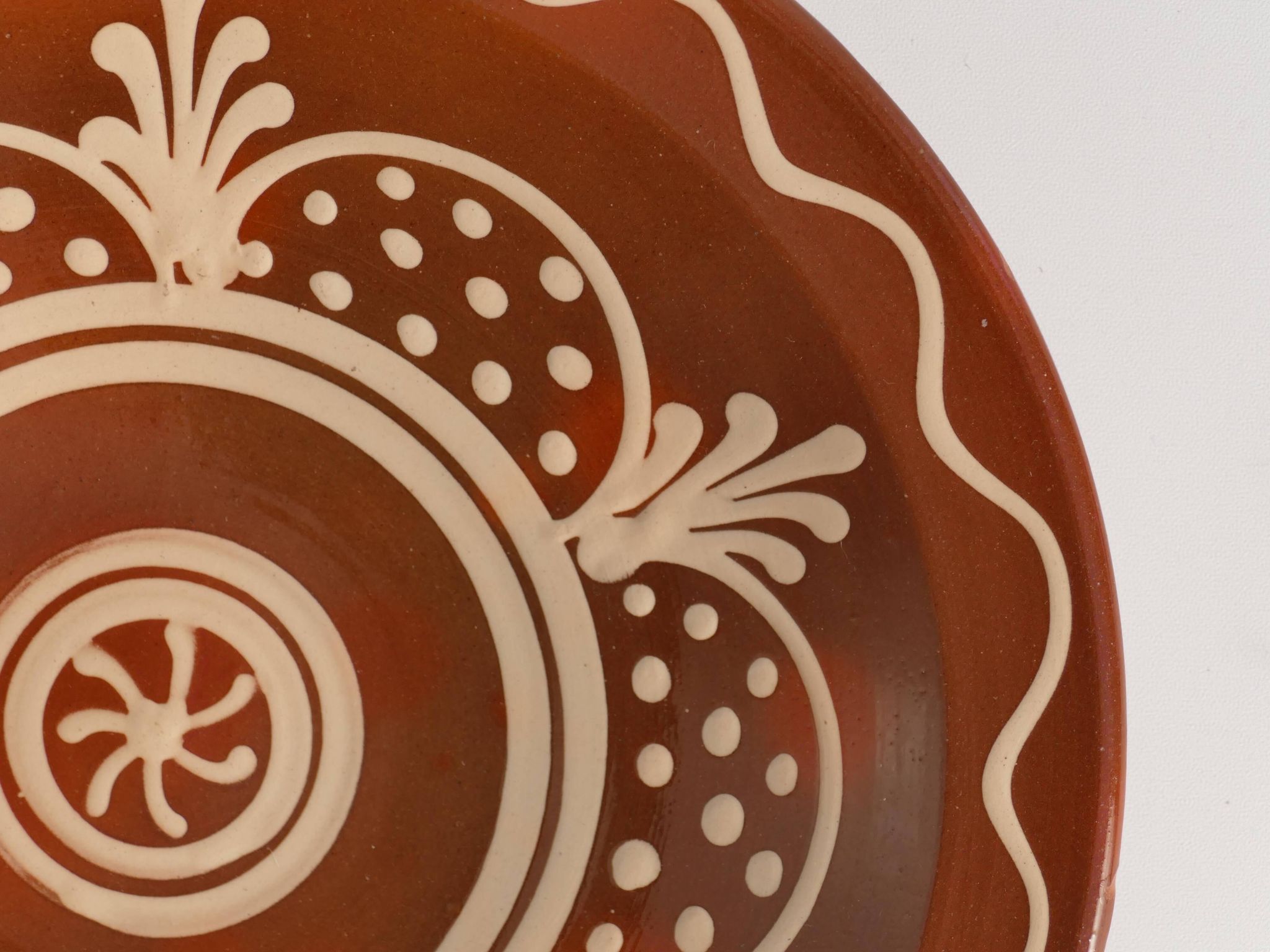 Brown & Cream White Stoneware Bowl by Andersson & Johansson, Höganäs, 1920s
