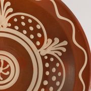 Brown & Cream White Stoneware Bowl by Andersson & Johansson, Höganäs, 1920s