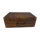 Valise ancienne en bois années 1960