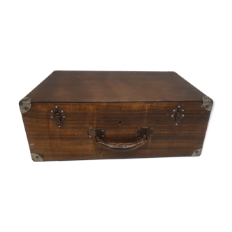 Valise ancienne en bois années 1960