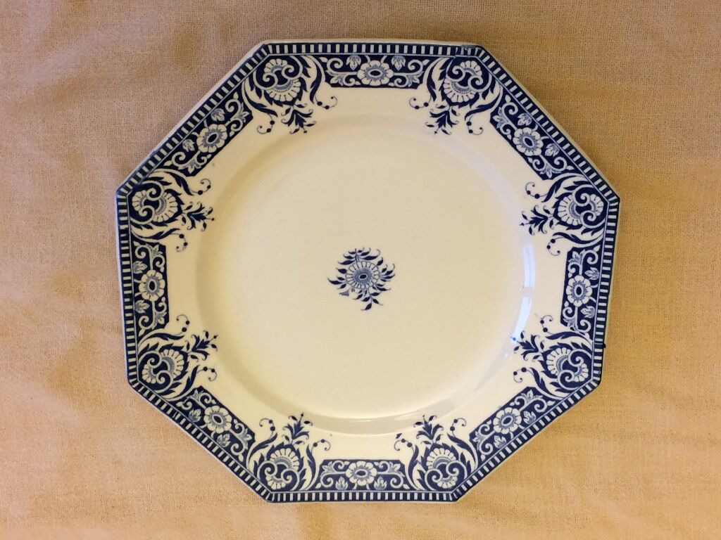 Set of 18 plates Sarreguemines sinceny XlXème