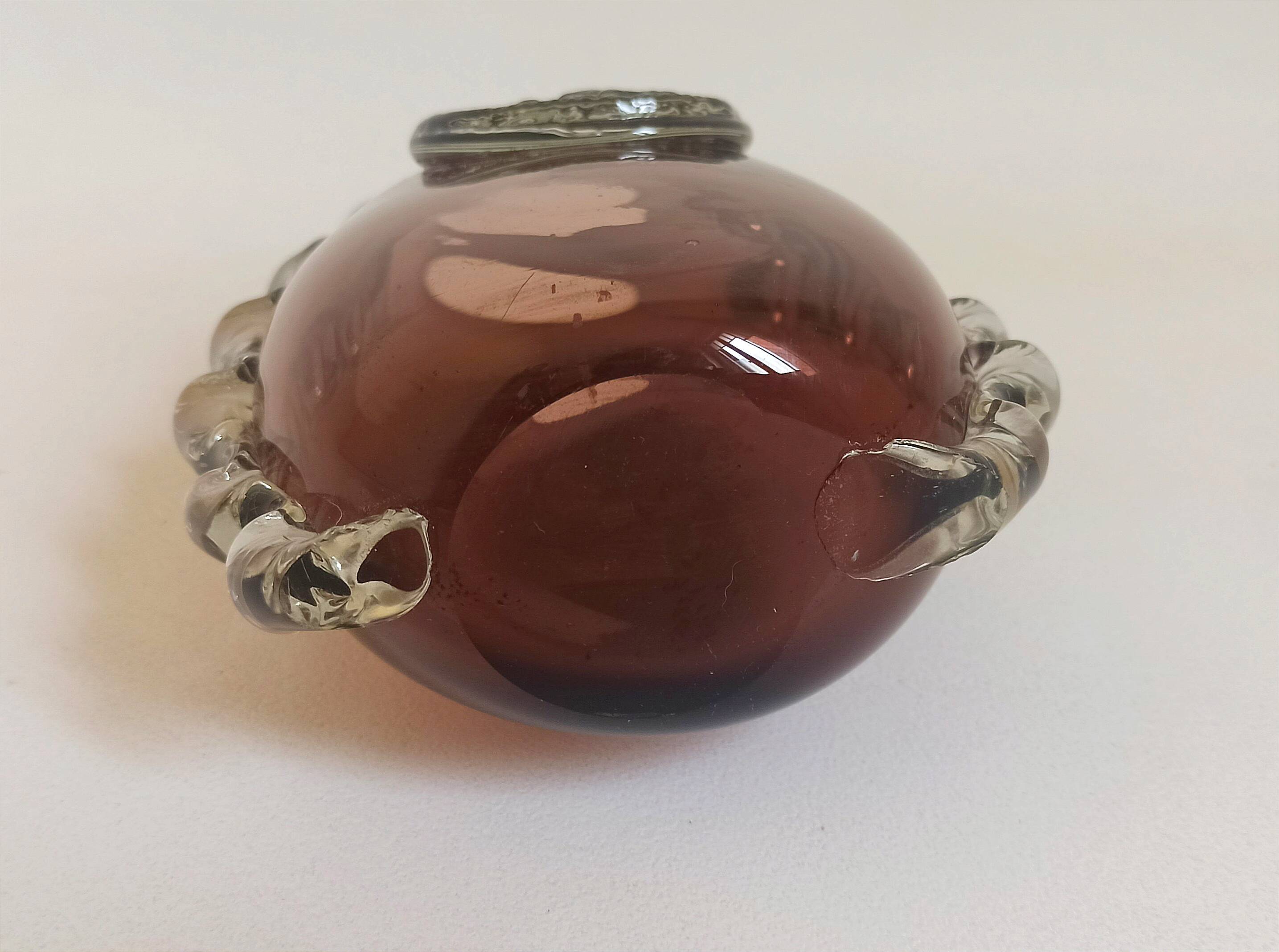 Murano crystal vase height 18.3 cm