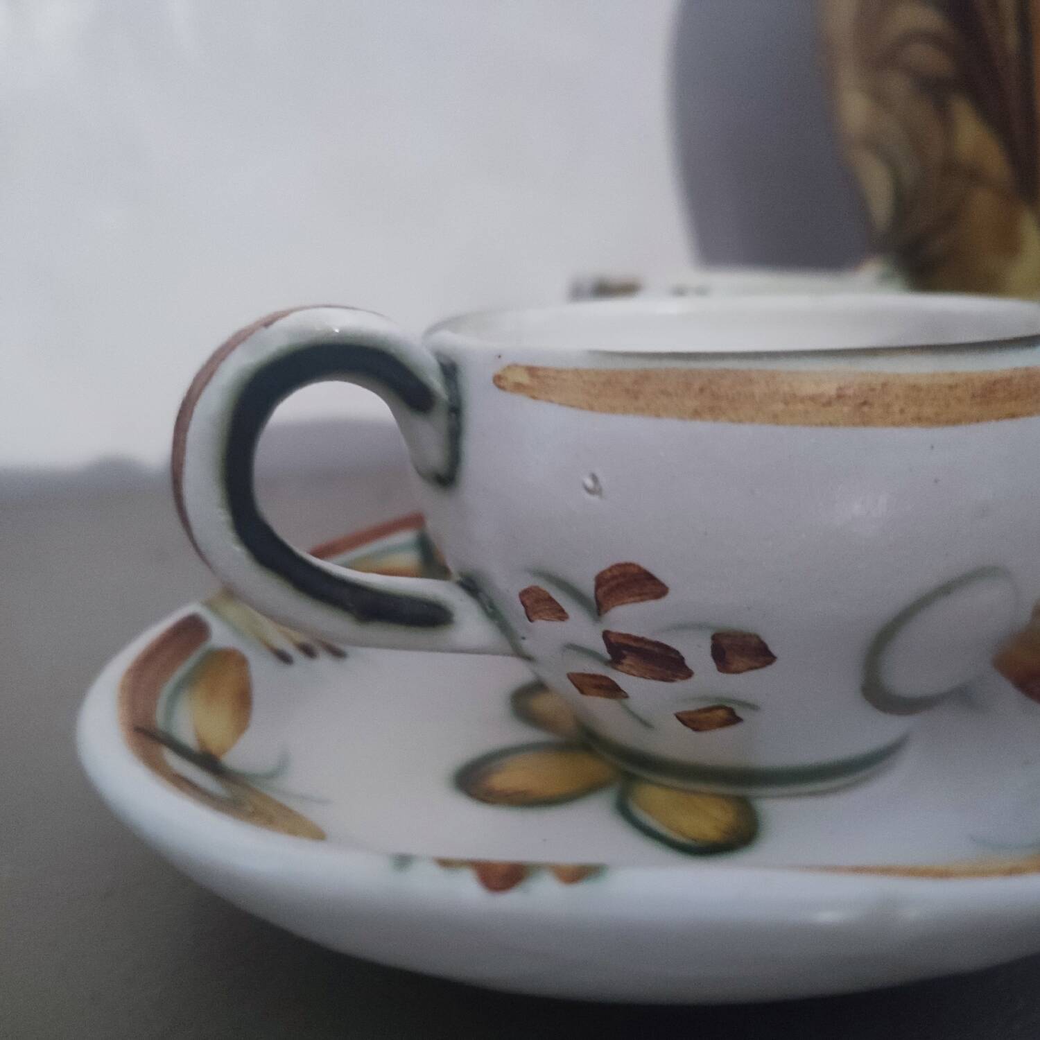 Keraluc Quimper cup and saucer duo