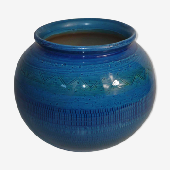 Vase boule bleu – années 70's