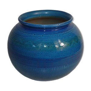 vase boule bleu – années