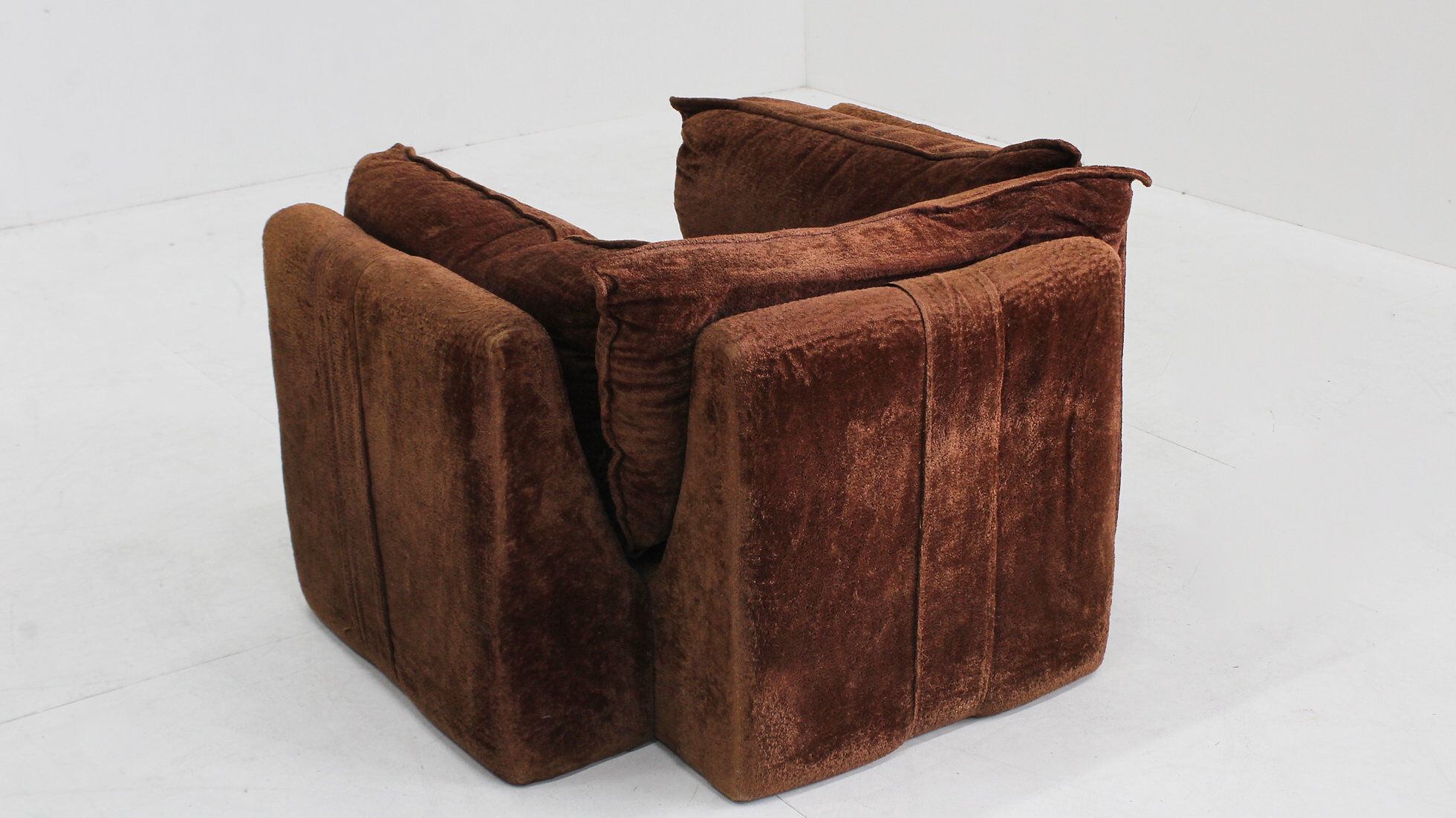 Vintage Italian brown armchair 1970s