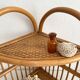 Vintage bamboo and rattan corner shelf